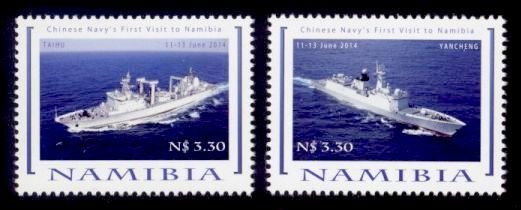 Namibia Sc# 1291-2 MNH Chinese Navy Visit