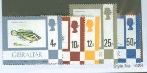 Gibraltar #345a-353a  Single (Complete Set)