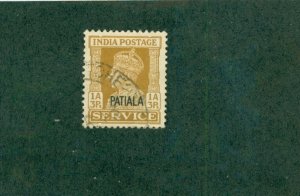 PATIALA INDIAN STATE O68 USED BIN $0.50