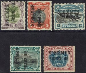 NORTH BORNEO 1895 POSTAGE DUE SPECIMEN SET