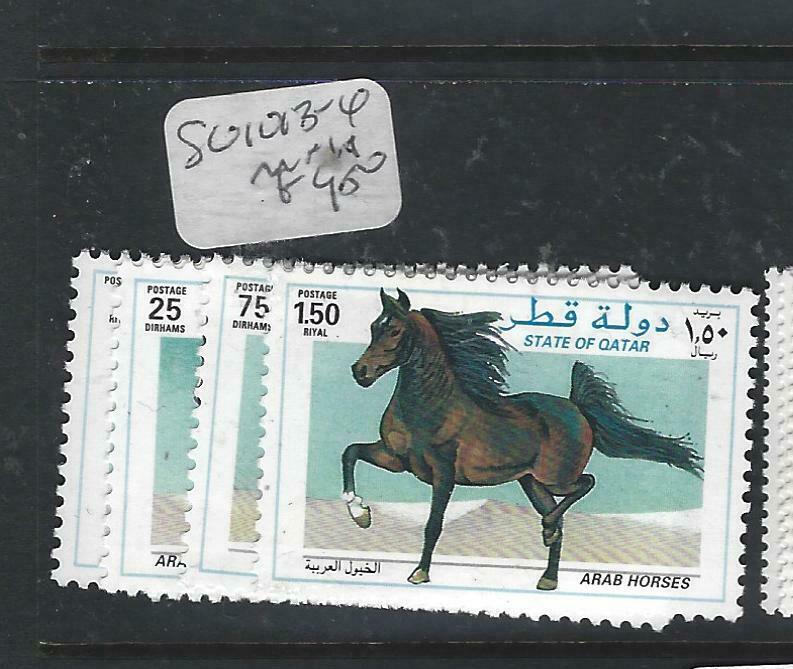 QATAR  (P0106B)  HORSES  SG 1013-6   MNH