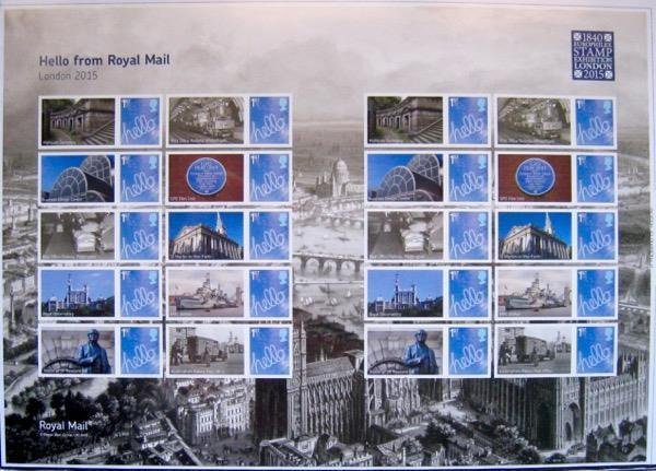 GB 2015 LS95 Hello from london Smiler sheet UNMOUNTED MINT