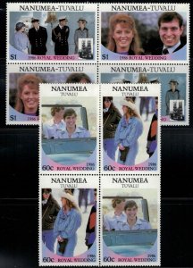 ZAYIX Royal Wedding Andrew & Fergie MNH Tuvalu Nanumea 65-68 Blocks 030822-SM19M