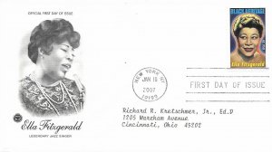2007 FDC, #4120, 39c Ella Fitzgerald, PCS