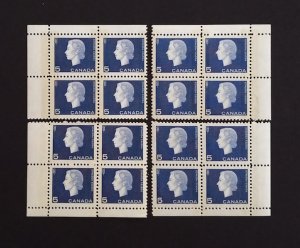 Canada 405p Corner Blocks Matched Set VF MNH