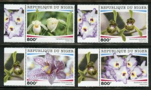 NIGER 2020 ORCHIDS SET  MINT NH