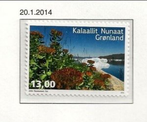 Greenland Sc 663 NH issue of 2014 - Rhodiola Flowers