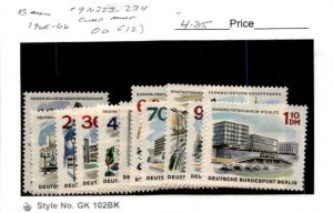 Germany - Berlin, Postage Stamp, #9N223-9N234 Mint Hinged, 1965 (AM)