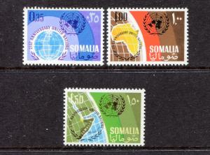 Somalia 292-294 MNH, Globe and UN Emblem 1966. x27904