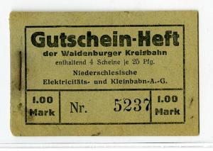 Germany 1914-20s Booklet of 4 25pf Voucher Tickets 1 Mark