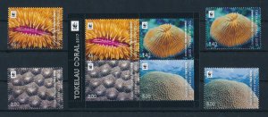 [112122] Tokelau 2017 Marine life WWF Coral reef with Souvenir sheet MNH