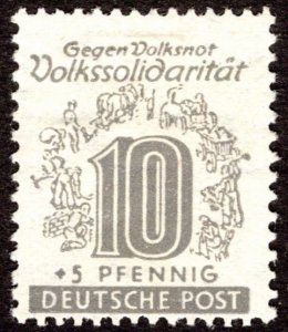1946, Germany, West Saxony, 10+5pf, MH, Sc 14NB6