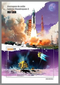 GUINEA-BISSAU 2023 MNH IMPERF. Indian Chandrayaan-3 Space S/S #635b1