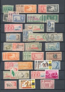 Cayman Islands Dominica GVI/QE M&U+Sheets (100+) ZK1577