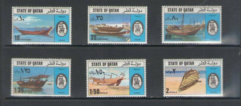 QATAR: Sc. 478-83 /** TRADITIONAL DHOWS[BOATS] **/  Complete Set / MNH-CV:$70+