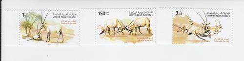 2013 United Arab Empirates Oryx Antelopes (3) (Scott NA) MNH