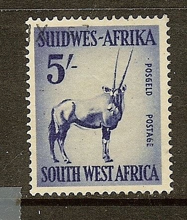 South West Africa, Scott #259, 5sh Cape Oryx, Used