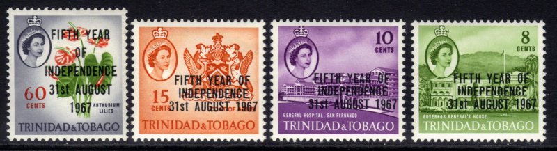 Trinidad & Tobago 1967 QE2 Set 5th Independence MM SG 318 - 321 ( J77 )