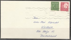 SWEDEN 570, 672B, COMBINED POSTAGE. USED ON COVER. VF. (37)