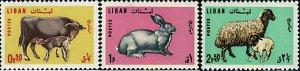 73970 MNH LIBANO 1965 ANIMALES DE GRANJA