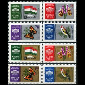 HUNGARY 1961 - Scott# 1392-9 Stamp Exhib. Set of 8 NH