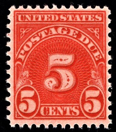 US J83 MNH VF 5 Cent Postage Due Perforated 11 X 10-1/2