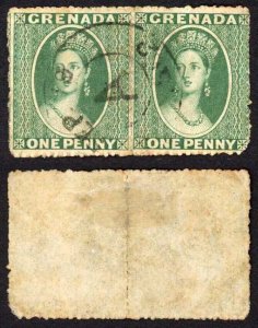 Grenada SG2 1d Green No Wmk CDS postmark Cat 100++++ pounds