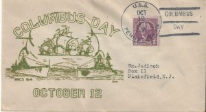 US Navy USS Pennsylvania  BB 38  1935 Columbus Day