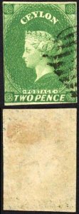 Ceylon SG3 2d Green Cat 65 pounds