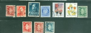 Norway 10 stamp mini collection used #7