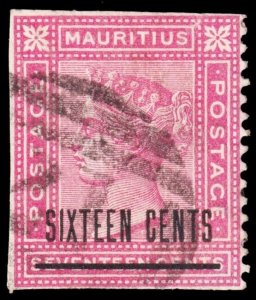 Mauritius Scott 76 (1883) Used P, CV $60.00 C