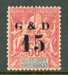 Guadeloupe 1900 French Colony 15¢/50¢ Carmine SG #55b Mint D980