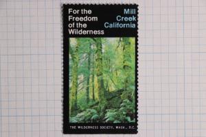 Mill Creek California Wilderness area Society Washington DC Poster charity Stamp