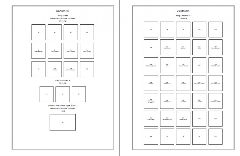 DENMARK STAMP ALBUM PAGES 1861-2011 (233 PDF digital pages)