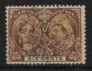 CANADA SG129 1897 JUBILEE 6c BROWN USED