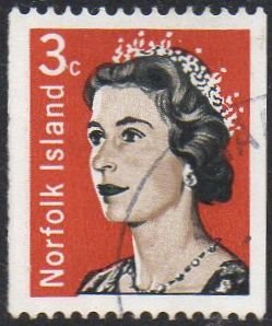 Norfolk Island 1968 3c Queen Elizabeth II used