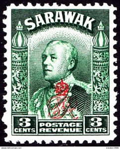 SARAWAK 1947 3c Green SG152 MH