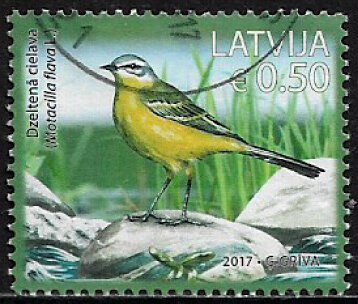 Latvia #968 Used Stamp - Bird (c)