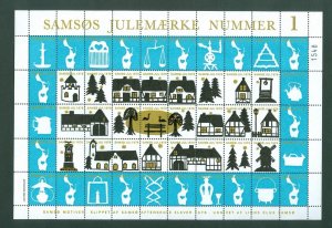 Denmark. 1979. Christmas Sheet Local Samso  # 1 Issue Lions Club. Windmill. CV=$