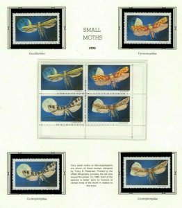 ZAYIX 1990 Micronesia 127-130a MNH Moon phases Insects Small Moths 021322-09