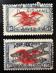 US Scott #C23 Two Air Mail Saves Time [SET] [Superb centered cancels]