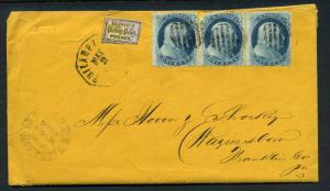 Scott #15L14 D.O. BLOOD & CO.  & Scott #24 Strip on Cover w/PSE Cert (#15L14-6)