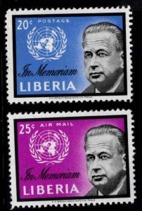 LIBERIA Scott 401, C137 MH*  stamp set