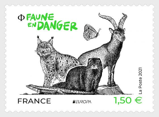 2021 France Fauna in Danger - Europa (Scott 6027) MNH