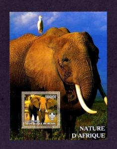 BENIN - 2006 - ELEPHANTS -  AFRICAN ELEPHANT - BIRD - MINT - PERF SHEET!