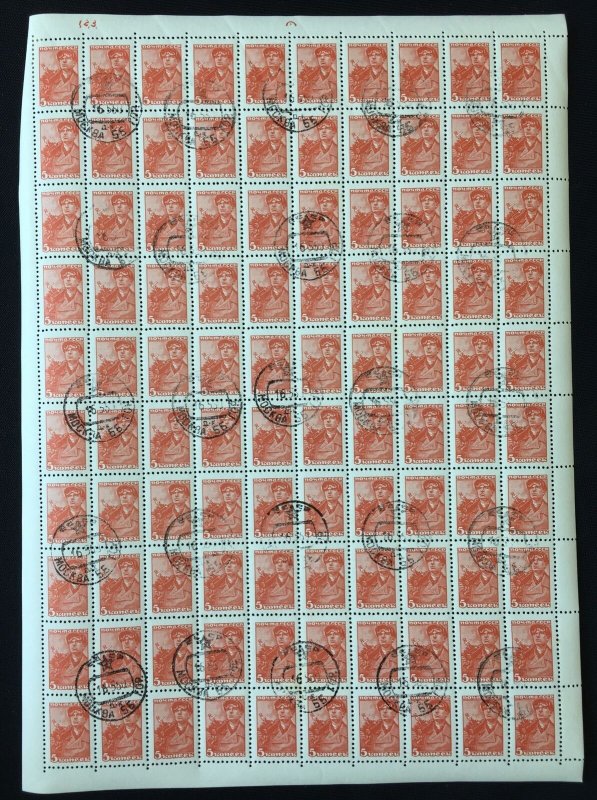 Russia 1960/61 Used Sheets Folded x 15 (1500 Stamps) AB3166