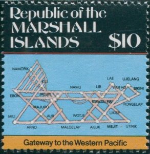 Marshall Islands 1984 SG20 $10 Map MNH