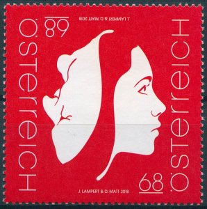 Austria 2018 MNH Two Faces - The Generation Question 1v Set Art Design Stamps