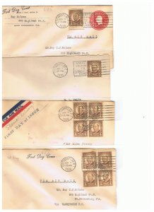 Nice lot of 4 FDC Scott #685 William H Taft