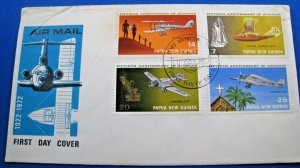 PAPUA NEW GUINEA  1972   -   SCOTT # 348-351  FDC    (ggp17)